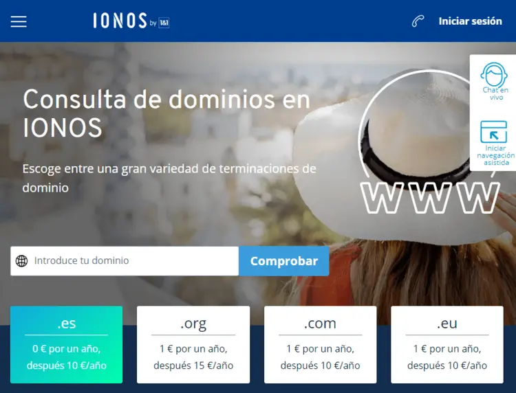 Comprueba la disponibilidad del dominio que deseas con IONOS Comprueba la disponibilidad del dominio que deseas con IONOS