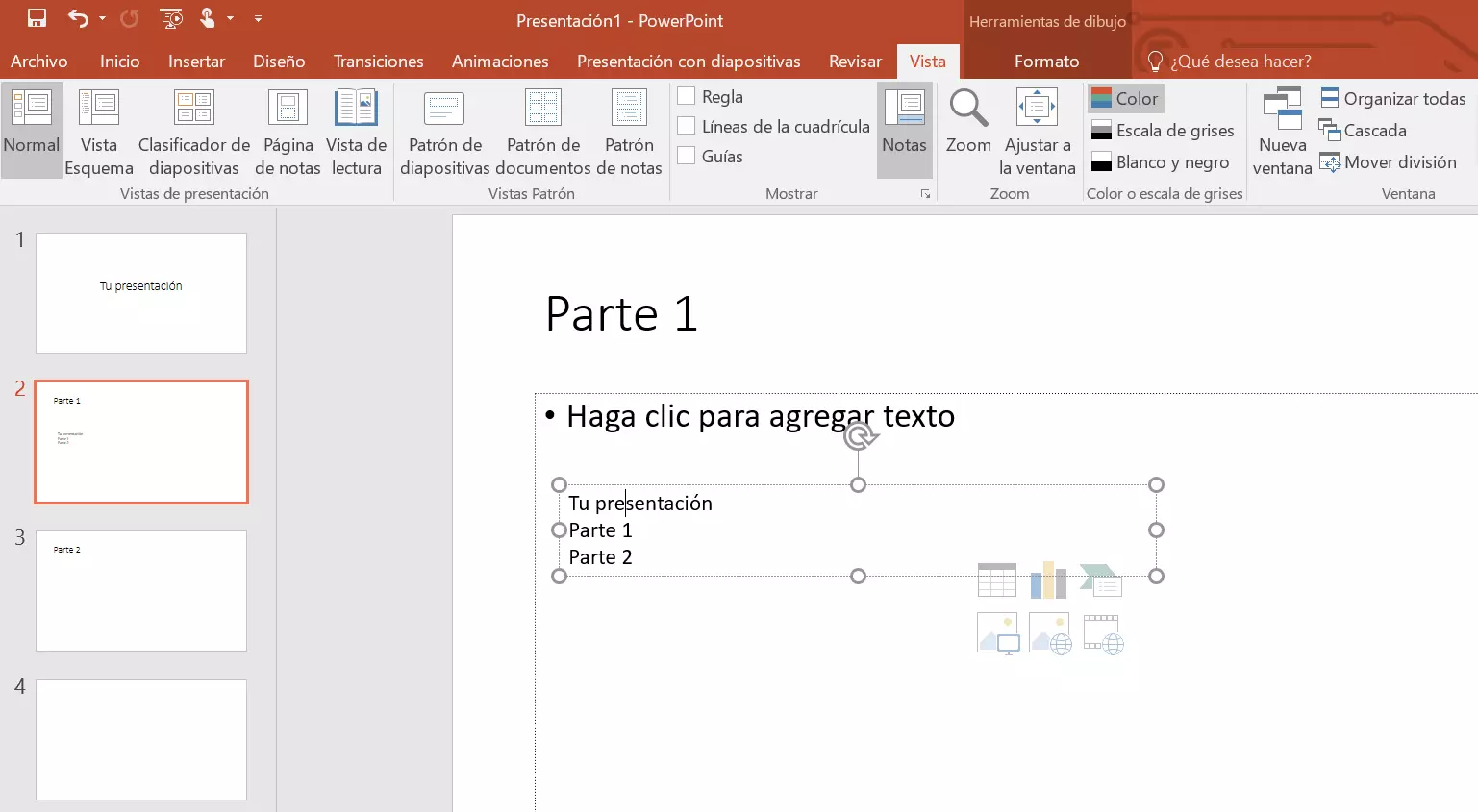 Imagen: PowerPoint: pegar la tabla de contenido
