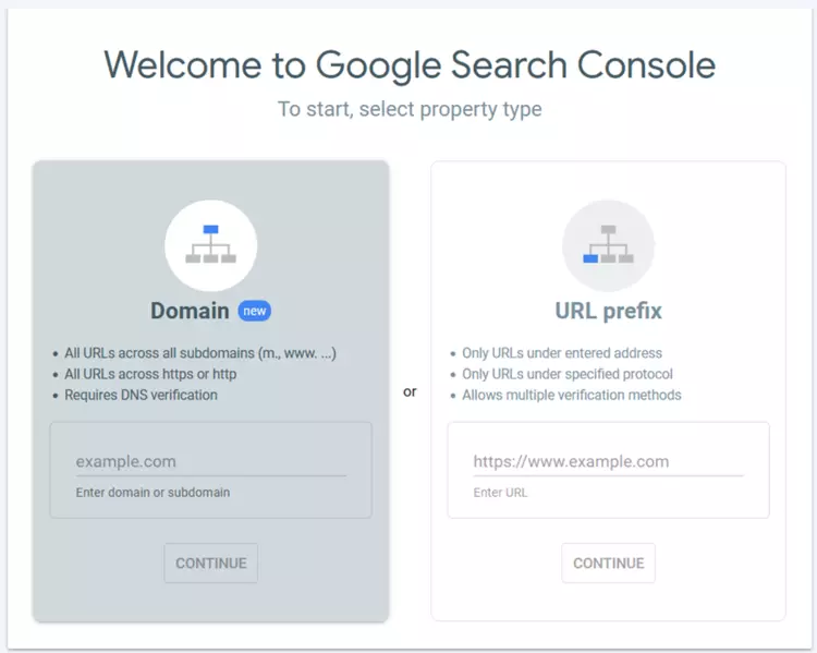 Página de inicio de sesión en Google Search Console Página de inicio de sesión en Google Search Console