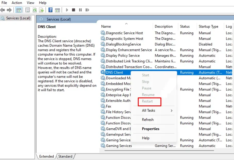 Imagen: Windows 11: men&uacute; &ldquo;Services (local)&rdquo;