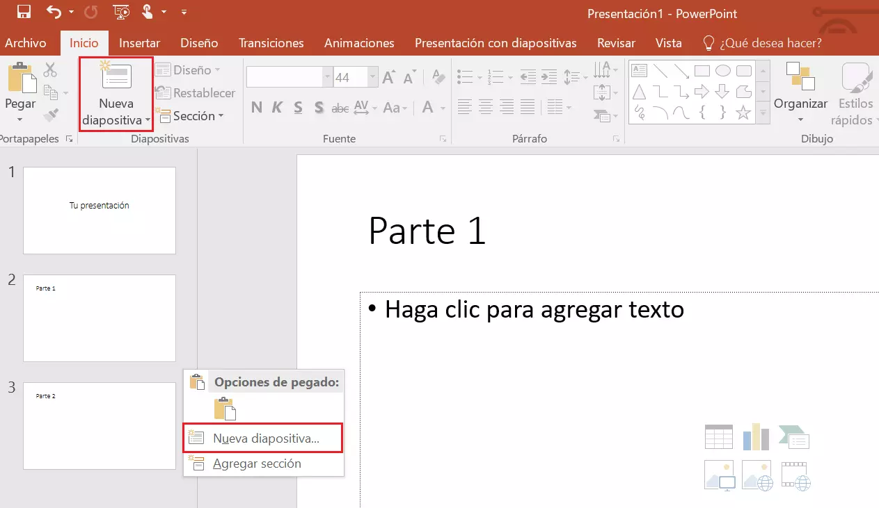 Imagen: PowerPoint: crear una nueva diapositiva
