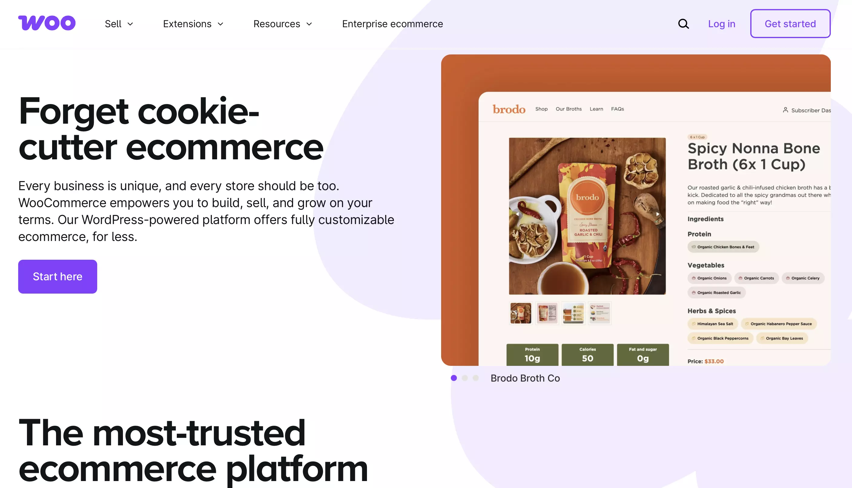 Página web de inicio de WooCommerce Imagen: Página web de inicio de WooCommerce