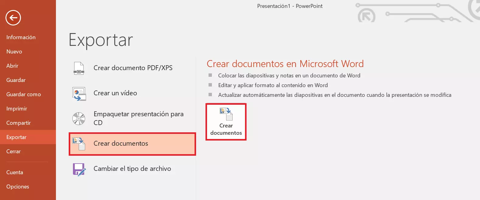 PowerPoint: crear documento
