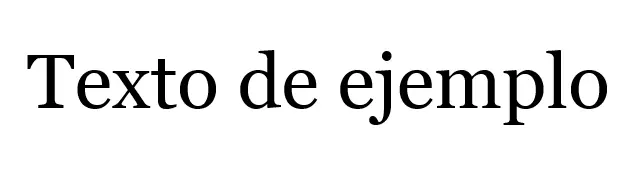Imagen: Vista del navegador: la frase “Texto de ejemplo” se muestra en la tipografía Georgia