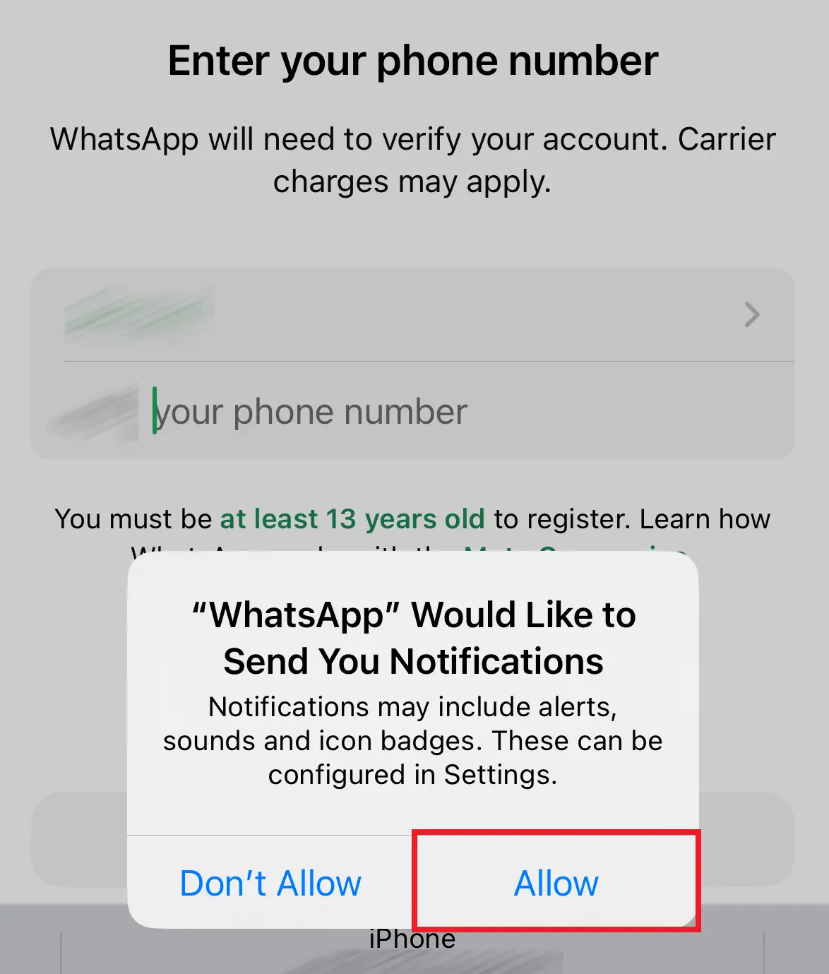 Imagen: Confirmar las notificaciones de WhatsApp