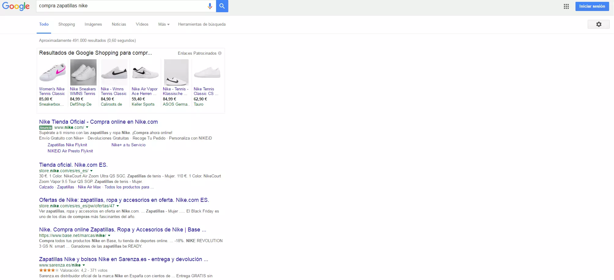 Imagen: Cambios en la visualización de los anuncios en Google por el uso de dispositivos móviles.