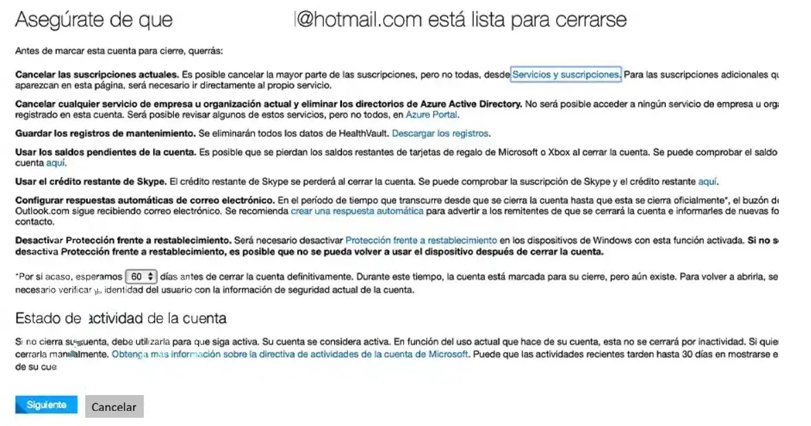 Skype: información sobre el cierre de la cuenta Imagen: Skype: información sobre el cierre de la cuenta