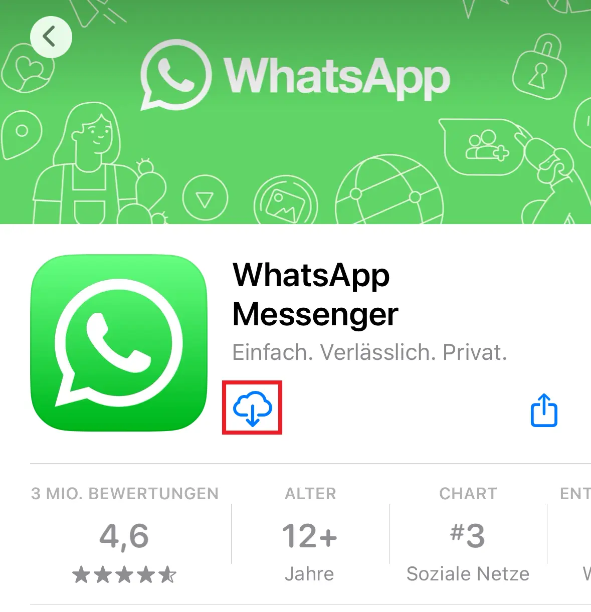WhatsApp en la App Store Imagen: WhatsApp en la App Store