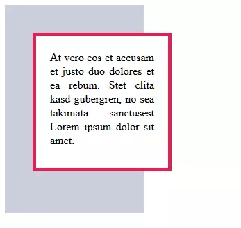 Imagen: La caja flotante sobresale del elemento padre