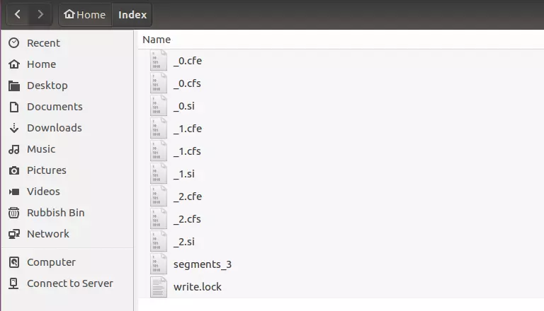 Imagen: Archivos de índice de Apache Lucene