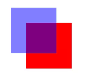 Imagen: Color azul primario con una transparencia del 50 por ciento