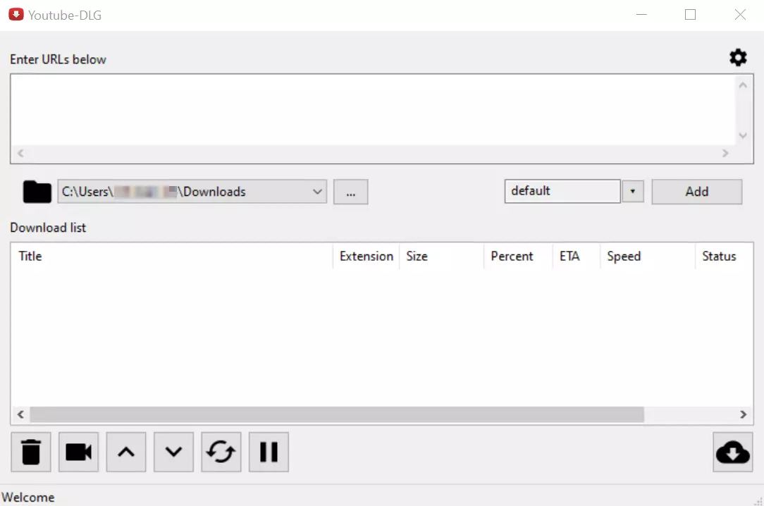 Imagen: Captura de pantalla de YouTube-DLG