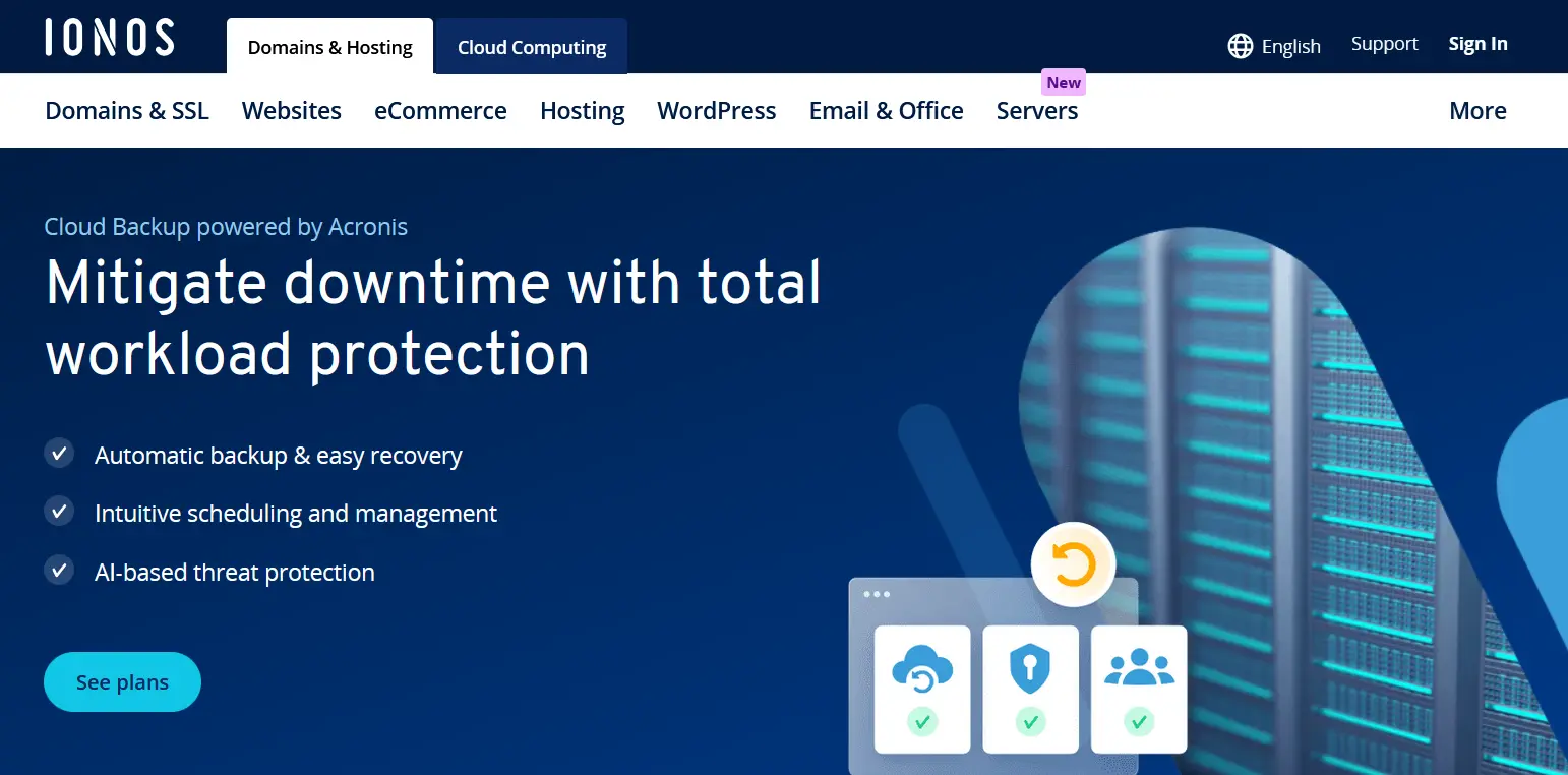 Cloud Backup de IONOS Imagen: Cloud Backup de IONOS