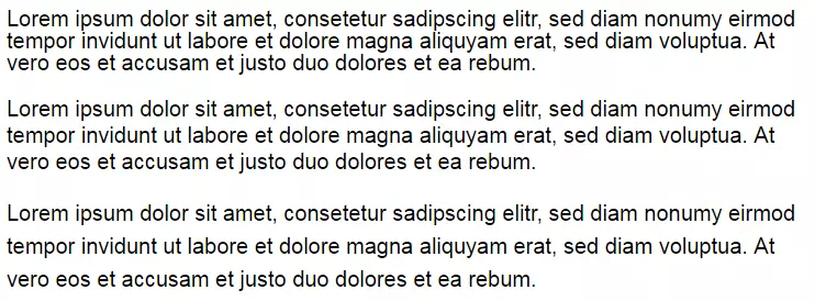 Imagen: Ejemplos de texto con una altura de renglón variable