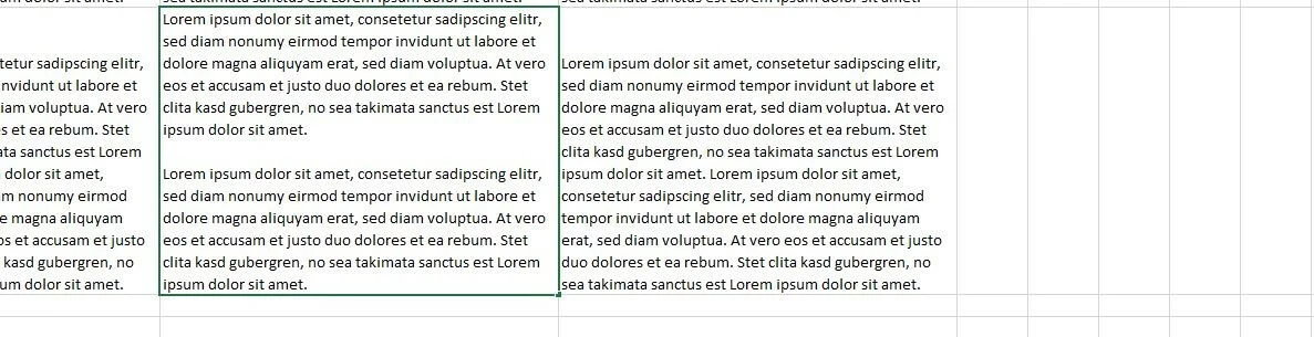 Imagen: Salto de línea doble: Excel 2016