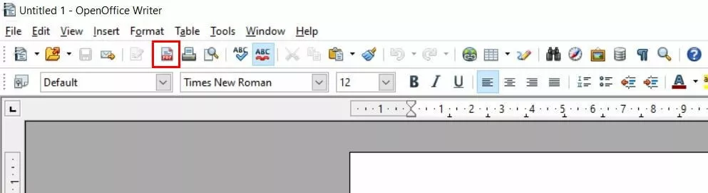 Imagen: OpenOffice Writer: exportación directa como PDF