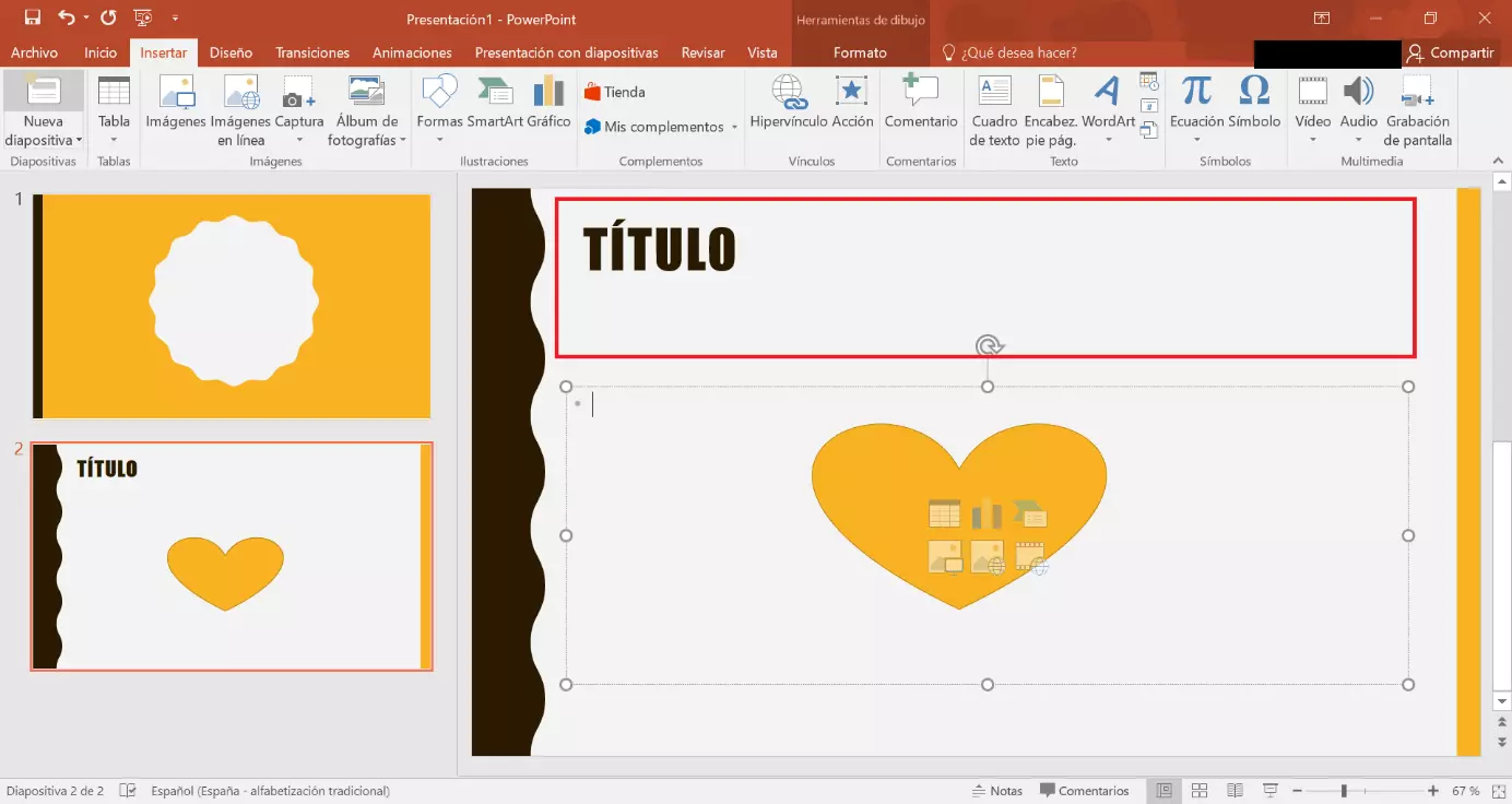 Imagen: Completa el contenido de las diapositivas en PowerPoint 2019