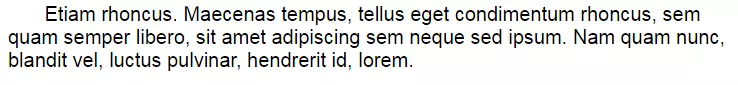 Imagen: Ejemplo de texto con una sangría del 5 por ciento en el primer renglón