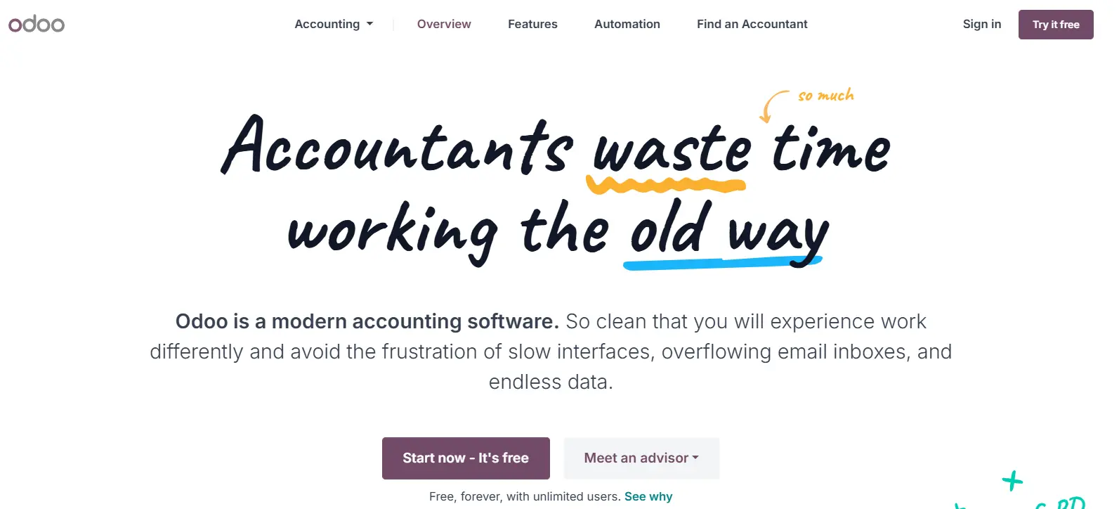 Página web de Odoo Imagen: Página web de Odoo