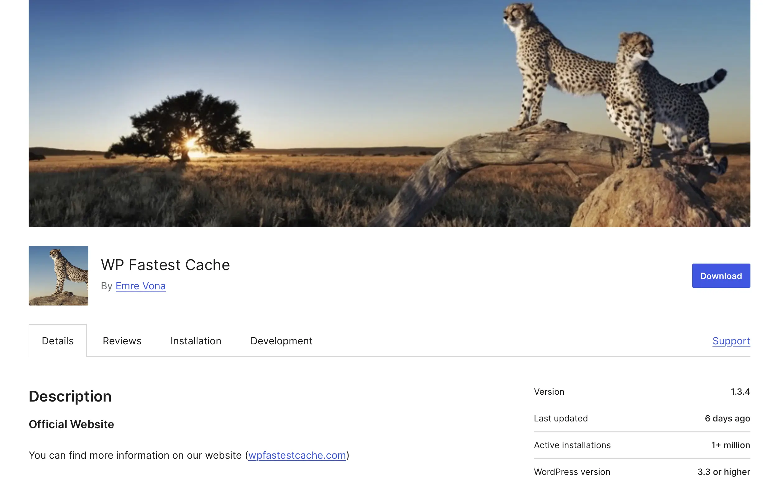 El plugin de caching para WordPress WP Fastest Cache puede descargarse en WordPress.org. Imagen: El plugin de caching para WordPress WP Fastest Cache puede descargarse en WordPress.org.