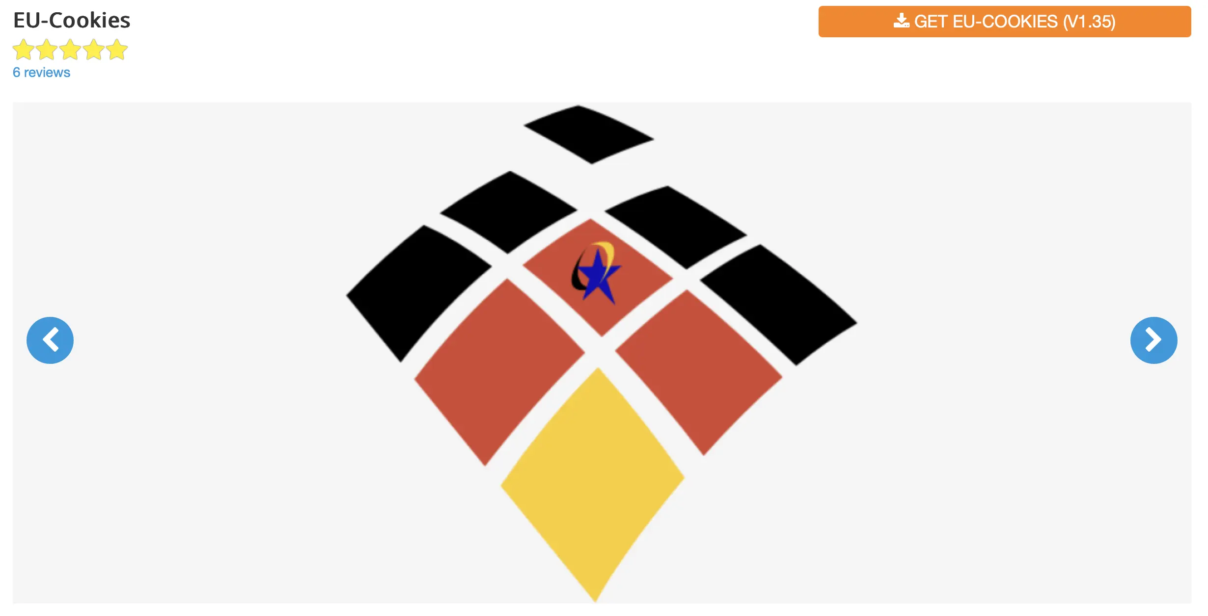 Captura de pantalla de la extensión de Joomla EU-Cookies Imagen: Captura de pantalla de la extensión de Joomla EU-Cookies