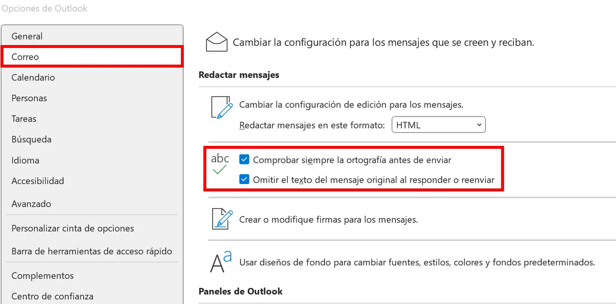 Outlook: corrección ortográfica automática antes del envío Imagen: Outlook: corrección ortográfica automática antes del envío