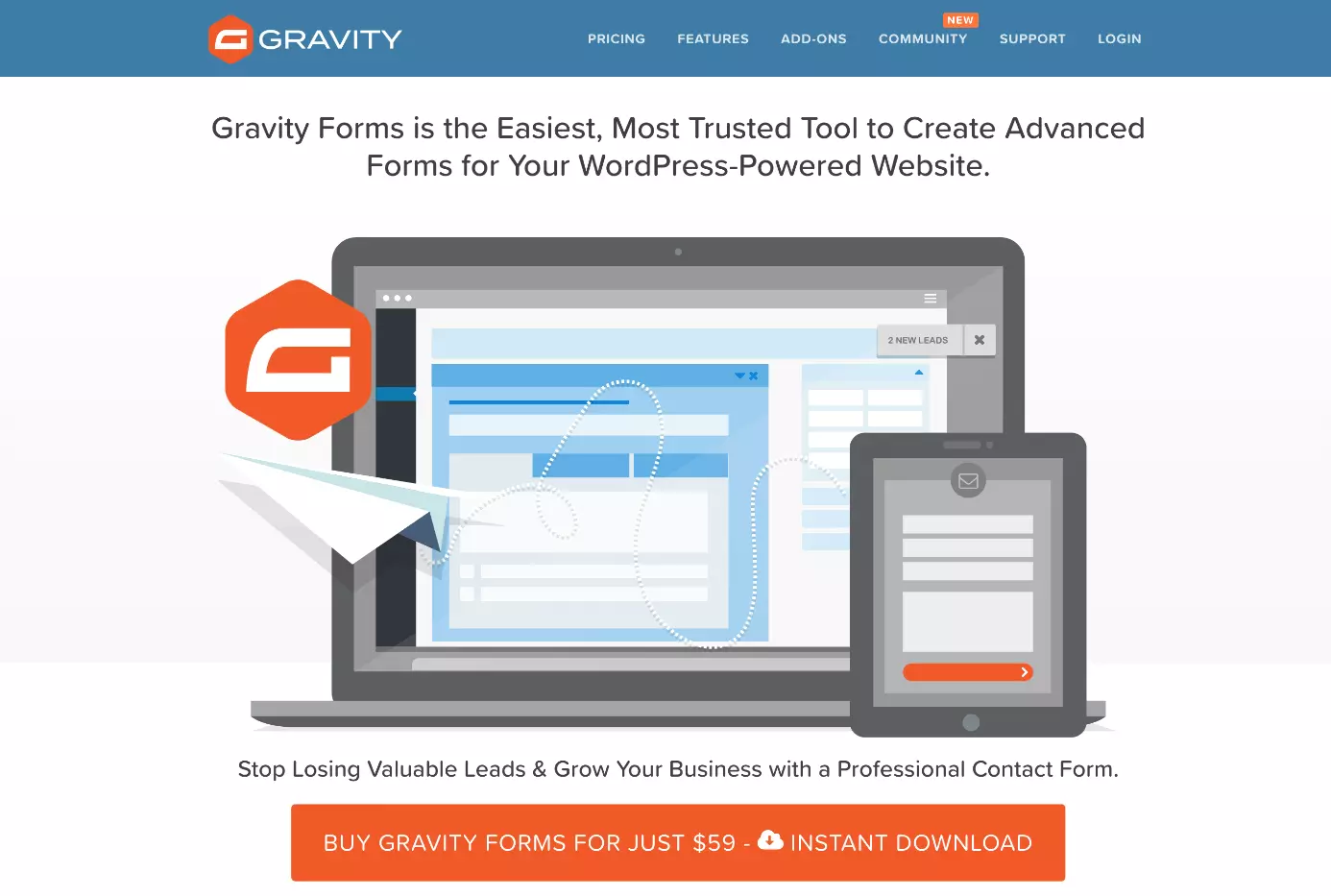 Imagen: El plugin Gravity Forms para crear formularios de WordPress