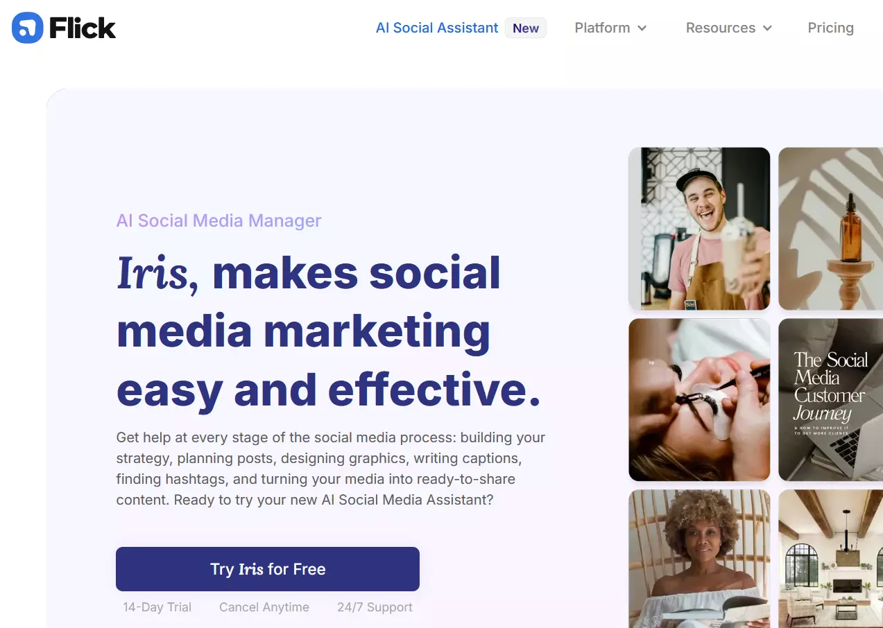 Página web de Flick Imagen: Página web de Flick