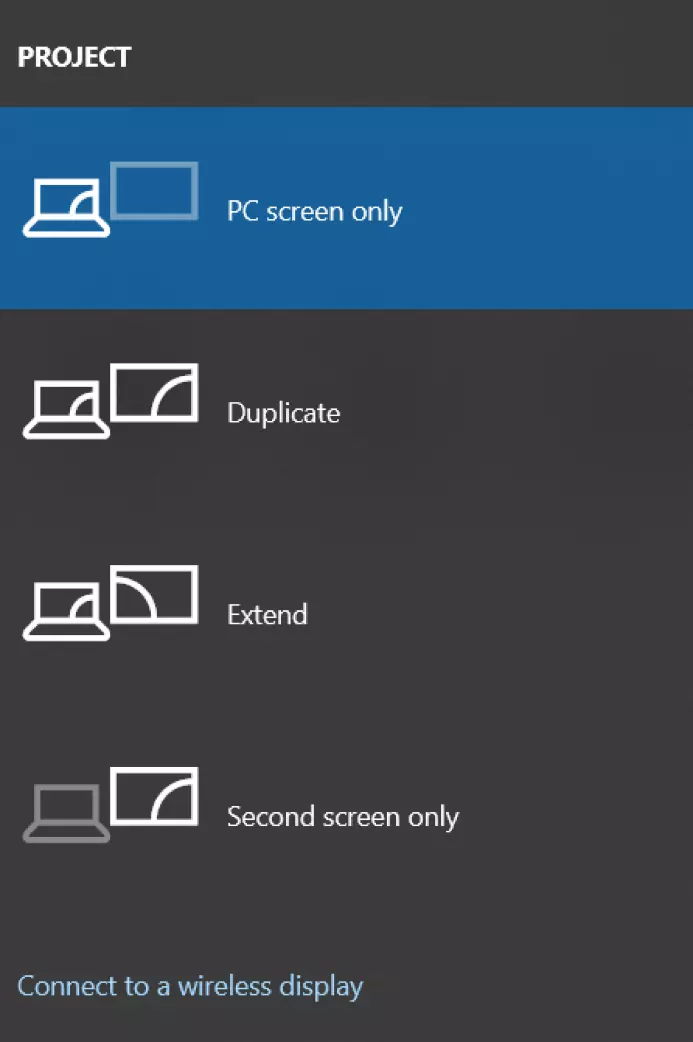Imagen: Pulsa WINDOWS + A y en “Proyección” selecciona las opciones de transmisión