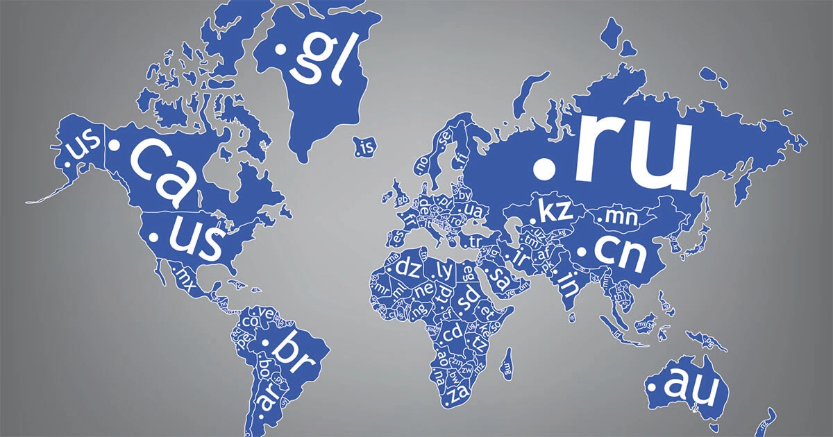 Image: Country domains: a comprehensive ccTLD list