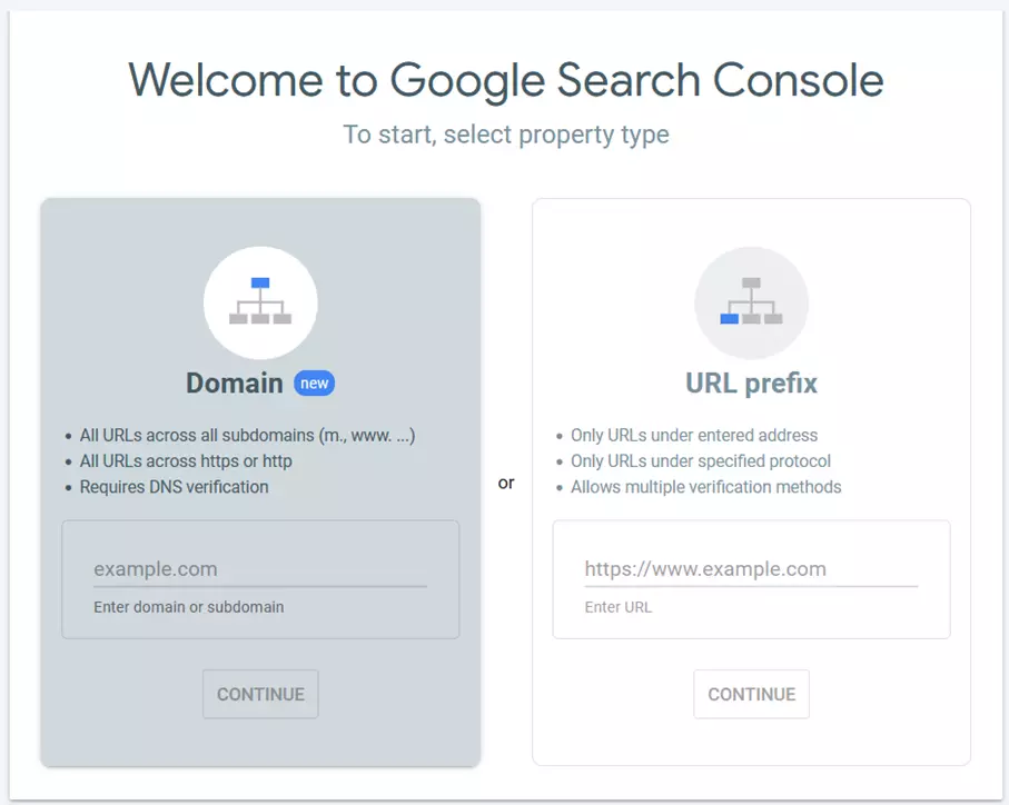 Kuva: Sign-in page for Google Search Console