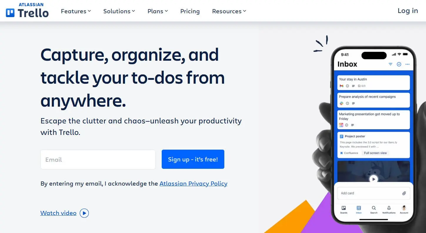 Kuva: Website of the Trello web app