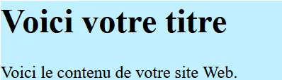 Arrière-plan HTML : exemple de couleur Image: Arrière-plan HTML : exemple de couleur
