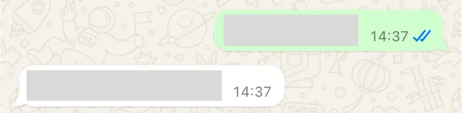 Image: Statut de transmission d’un message dans WhatsApp