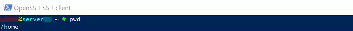 Image: Commandes SSH PowerShell : pwd