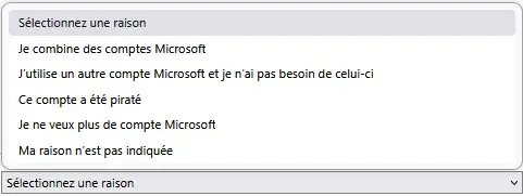 Image: Marquer le compte pour clôture