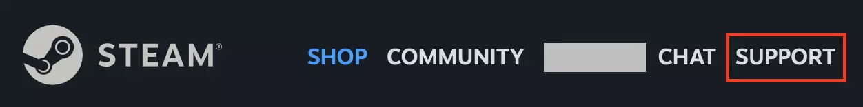 Image: Rubrique « Support » du site Web Steam
