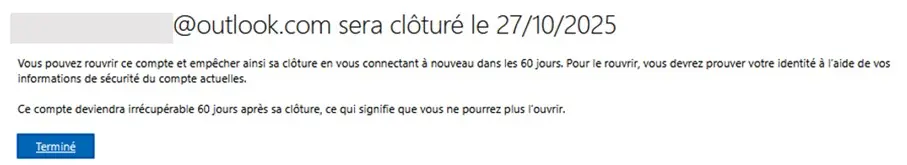 Image: Accord pour la suppression du compte