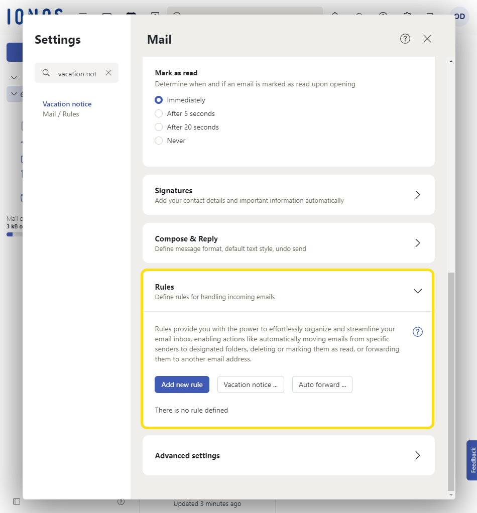 Overview Of The New Webmail Interface IONOS Help Overview of the new webmail interface ionos help