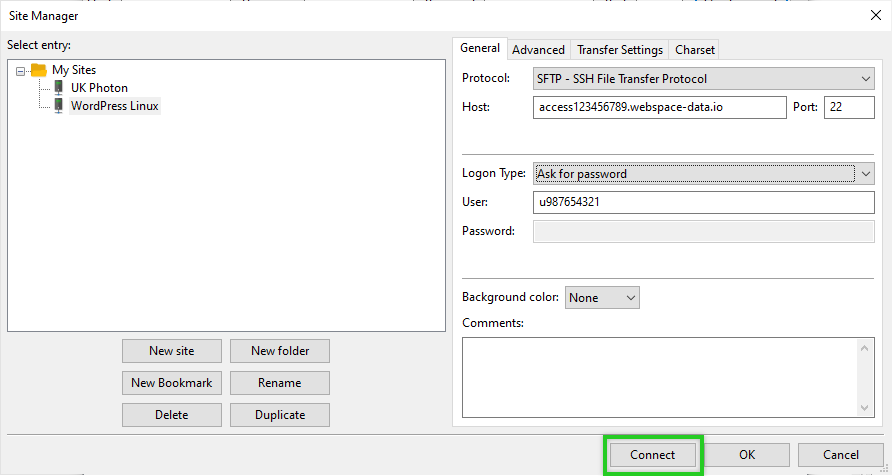 Configure sftp server using filezilla set capturemethod in vnc server