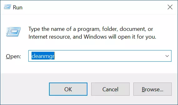 Image: Windows 10: Run dialog