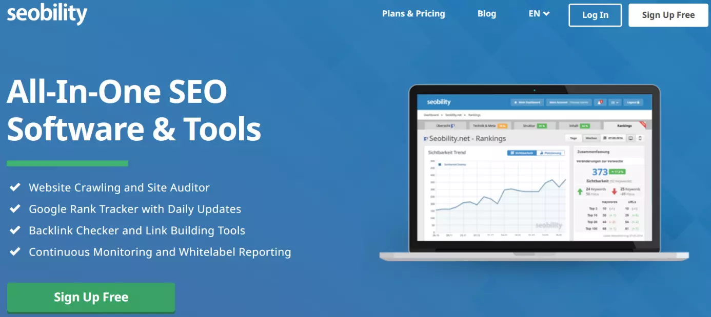 Image: Seobility homepage