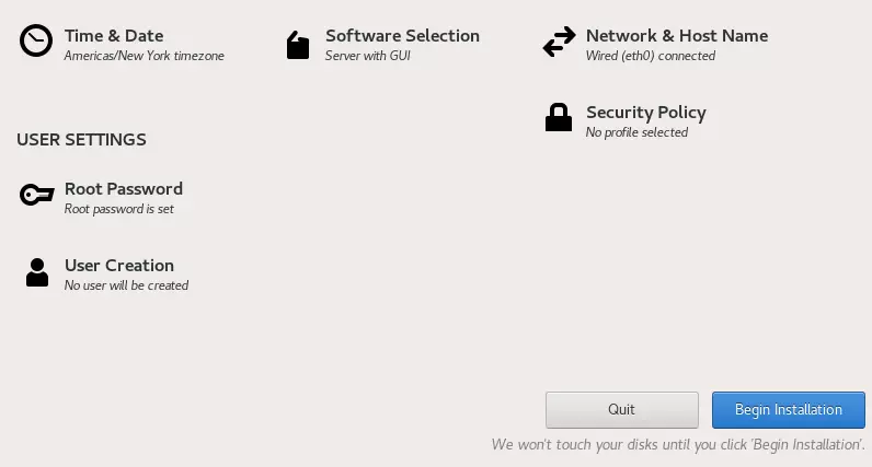 Image: Begin RHEL 8 installation