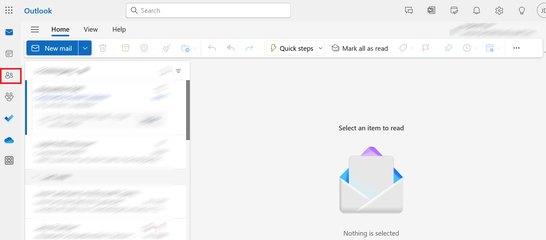 Outlook on the web: Inbox Afbeelding: Outlook on the web: Inbox