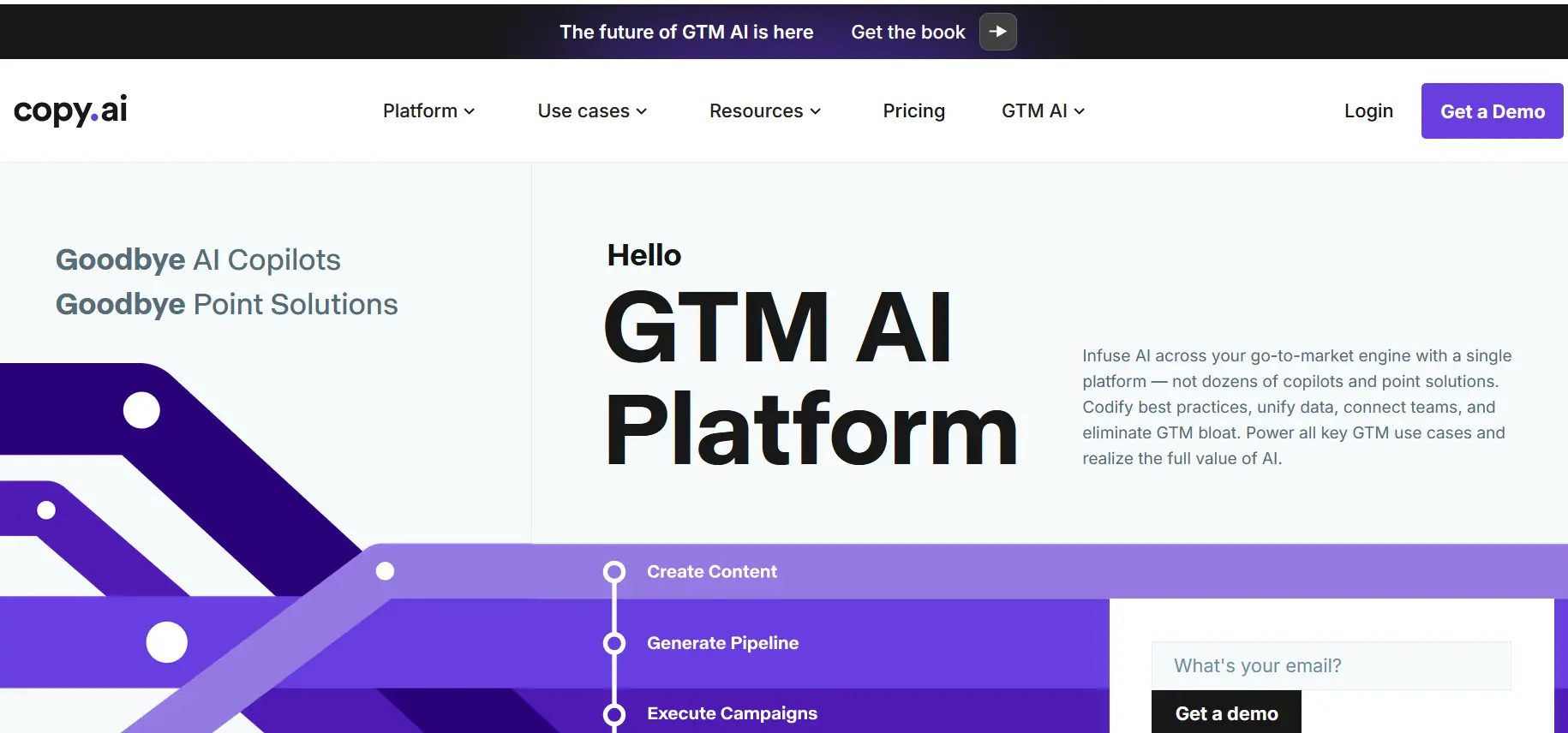 Afbeelding: Screenshot of Copy.ai website