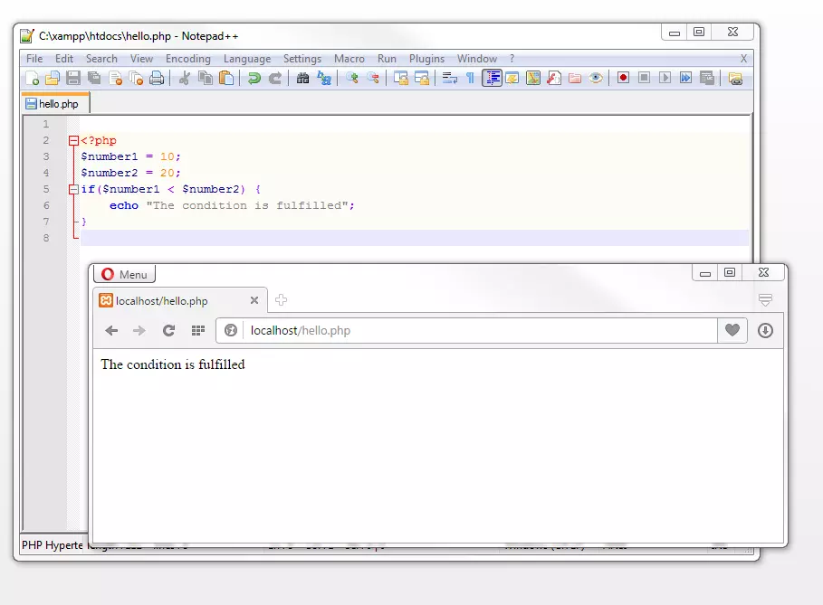 The language construct if in the application Afbeelding: The language construct if in the application
