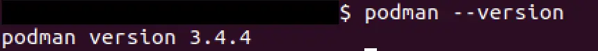 Podman: Version display on Ubuntu Afbeelding: Podman: Version display on Ubuntu