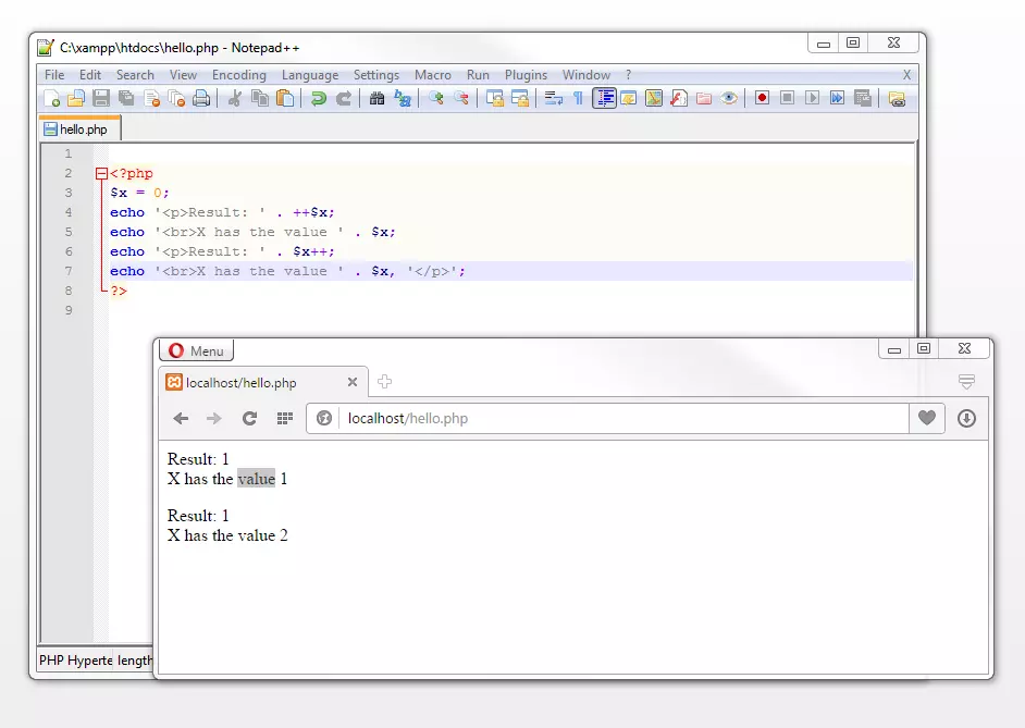The difference between pre- and post-incrementations Afbeelding: The difference between pre- and post-incrementations