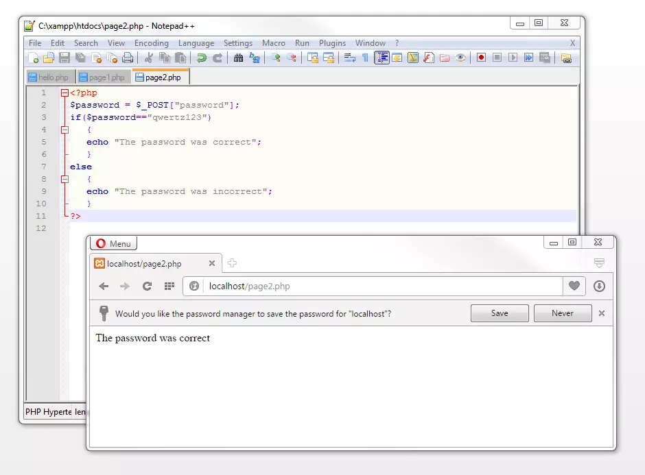 The password query was correct Afbeelding: The password query was correct