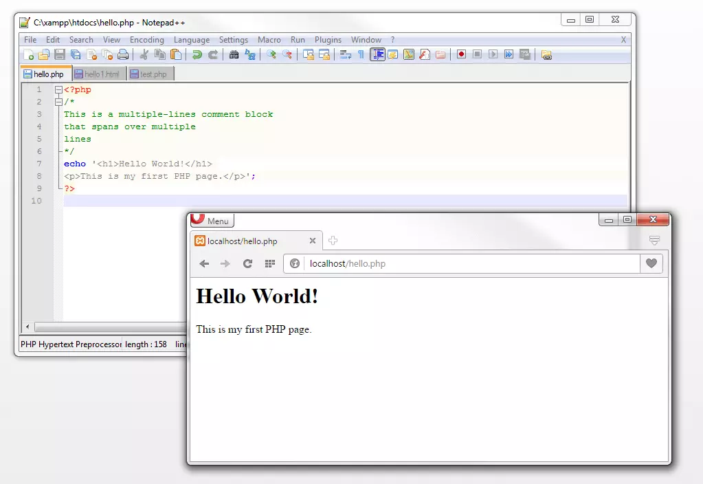 Example of a multiline comment Afbeelding: Example of a multiline comment